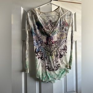 Vintage Rock Women’s Long Sleeve Shirt w/ Hood